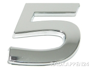 3D Car-Logo, Zahl "5"